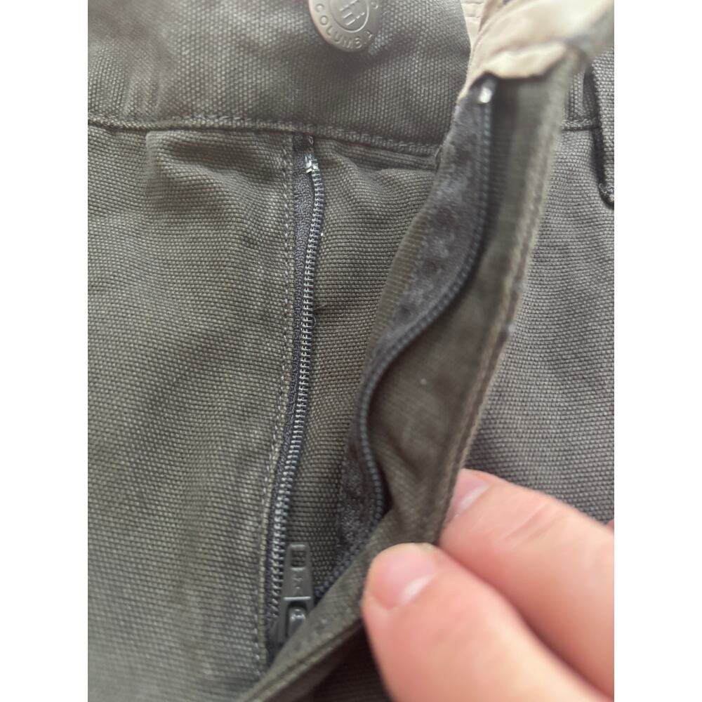 Columbia Men's Cargo Shorts Size 32 Olive Gray Cotton 10 Inch Inseam Casual - Picture 9 of 9